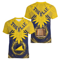Tokelau Tokehega Day Women V-Neck T-Shirt National Badge Special Style - Polynesian Pride