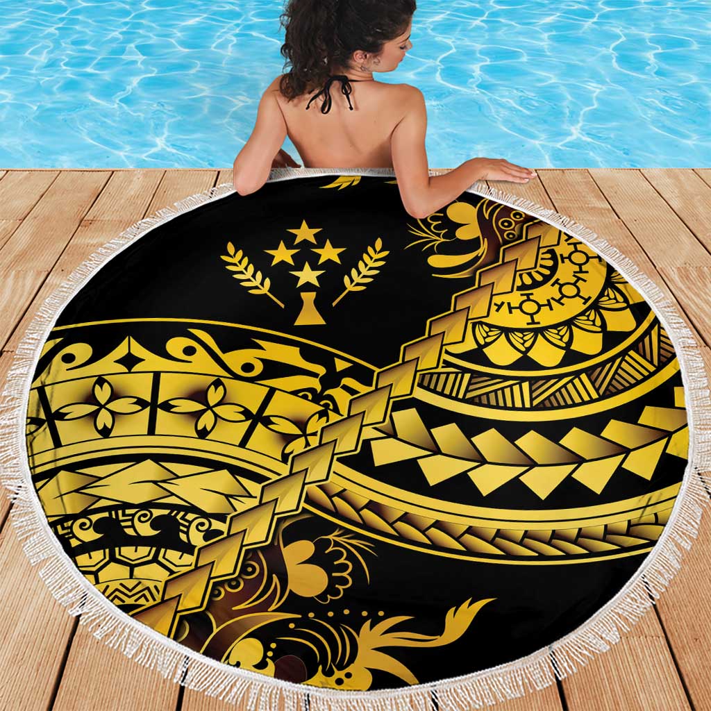 Kosrae Liberation Day Beach Blanket Polynesian Floral Tattoo - Polynesian Pride