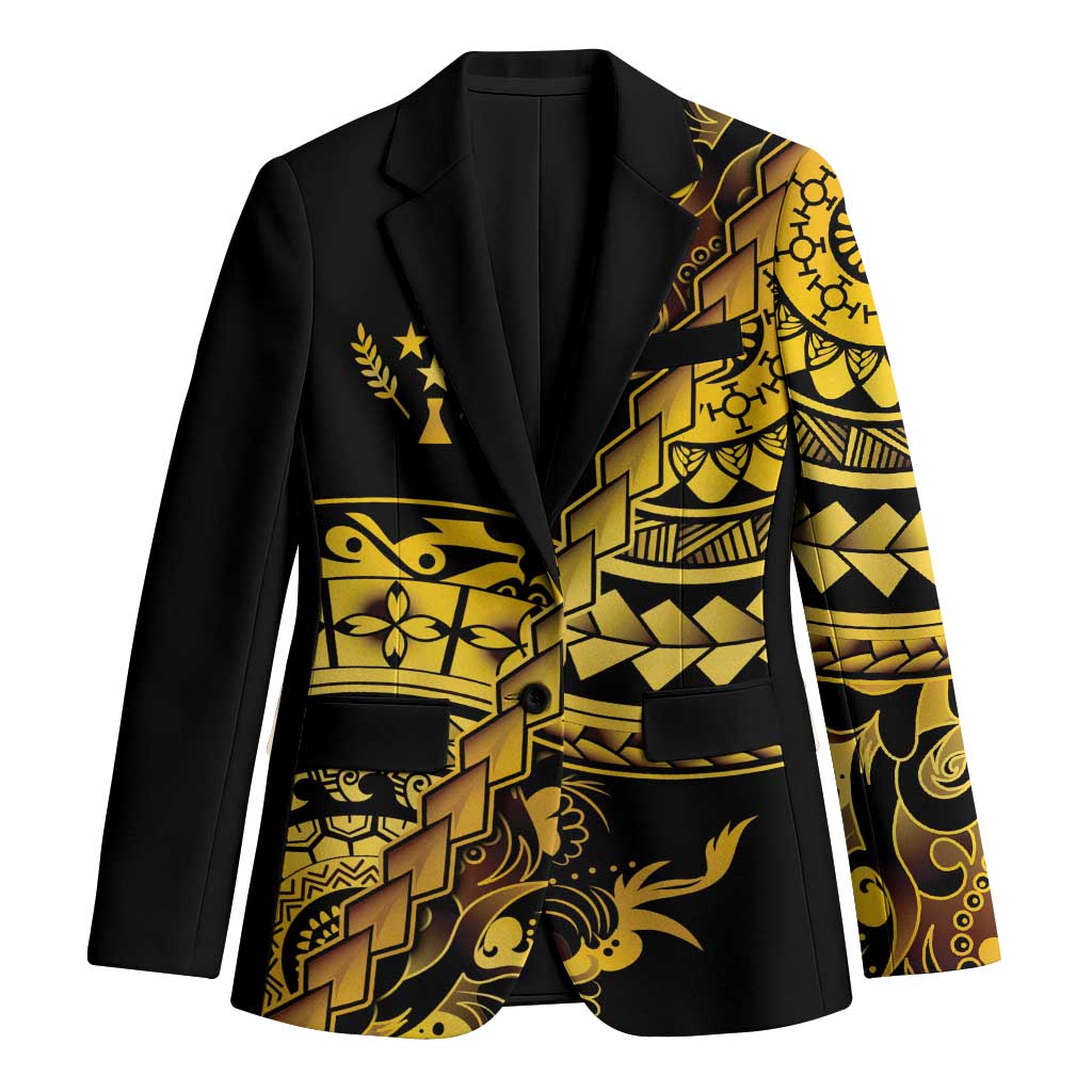 Kosrae Liberation Day Blazer Polynesian Floral Tattoo - Polynesian Pride