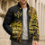 Kosrae Liberation Day Bomber Puffer Jacket Polynesian Floral Tattoo - Polynesian Pride