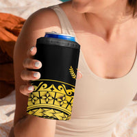 Kosrae Liberation Day 4 in 1 Can Cooler Tumbler Polynesian Floral Tattoo - Polynesian Pride