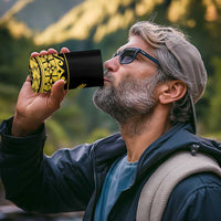 Kosrae Liberation Day 4 in 1 Can Cooler Tumbler Polynesian Floral Tattoo - Polynesian Pride