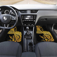 Kosrae Liberation Day Car Mats Polynesian Floral Tattoo - Polynesian Pride