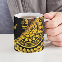 Kosrae Liberation Day Ceramic Mug Polynesian Floral Tattoo - Polynesian Pride