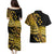 Kosrae Liberation Day Couples Matching Puletasi and Hawaiian Shirt Polynesian Floral Tattoo - Polynesian Pride