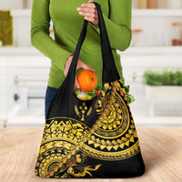 Kosrae Liberation Day Grocery Bag Polynesian Floral Tattoo - Polynesian Pride