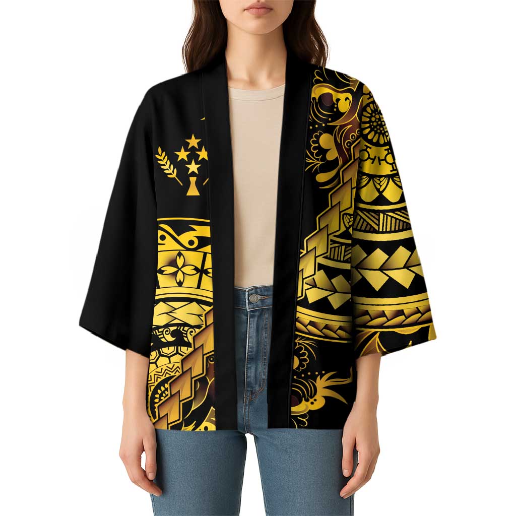 Kosrae Liberation Day Kimono Polynesian Floral Tattoo - Polynesian Pride