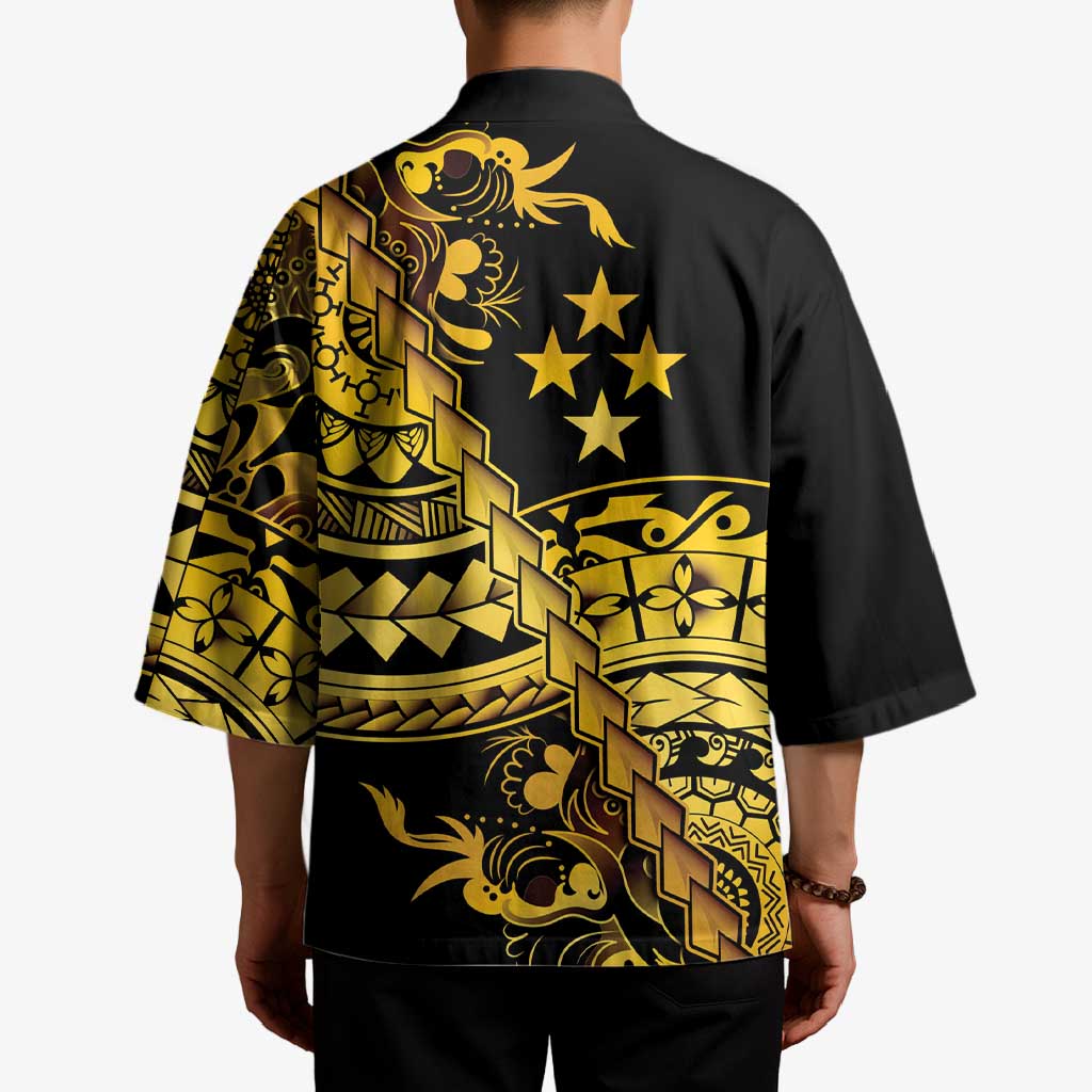 Kosrae Liberation Day Kimono Polynesian Floral Tattoo - Polynesian Pride