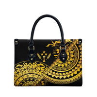 Kosrae Liberation Day Leather Bag Polynesian Floral Tattoo - Polynesian Pride