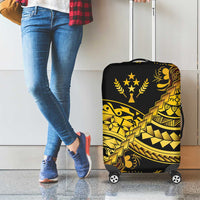 Kosrae Liberation Day Luggage Cover Polynesian Floral Tattoo - Polynesian Pride