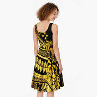 Kosrae Liberation Day Midi Dress Polynesian Floral Tattoo - Polynesian Pride