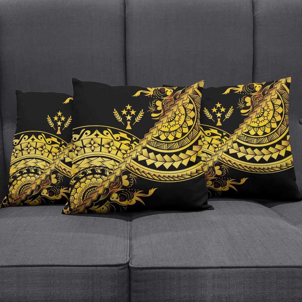 Kosrae Liberation Day Pillow Cover Polynesian Floral Tattoo - Polynesian Pride