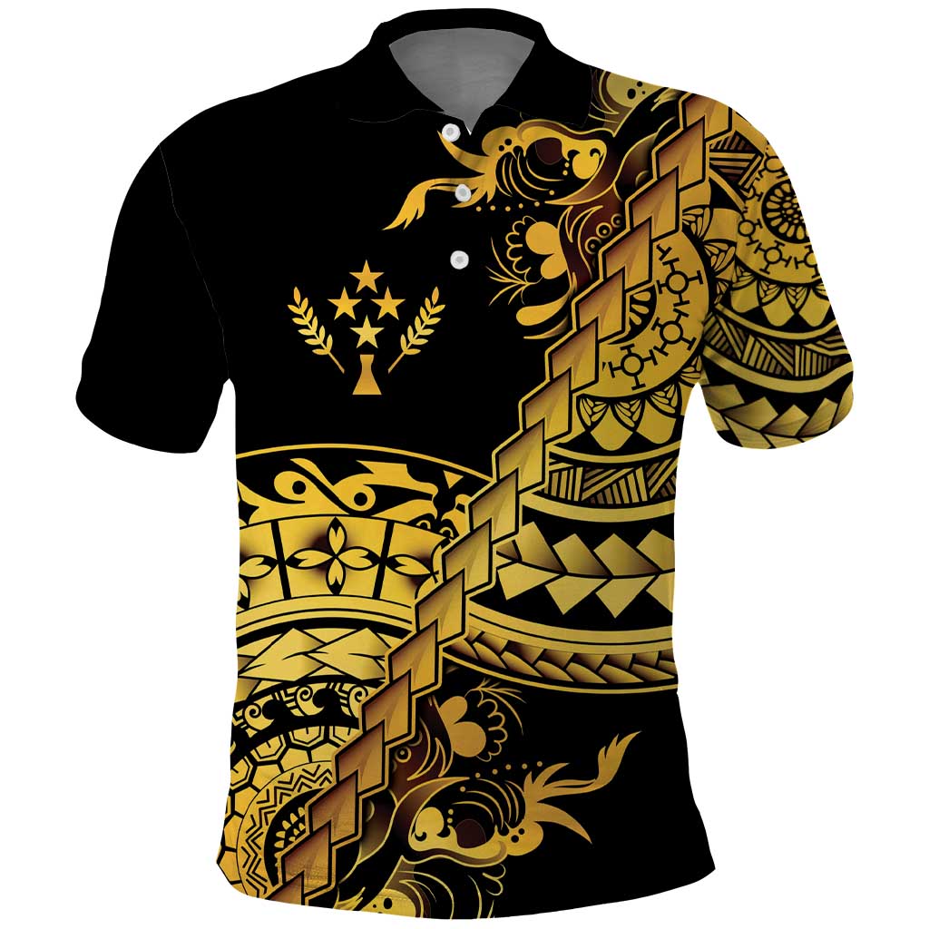 Kosrae Liberation Day Polo Shirt Polynesian Floral Tattoo - Polynesian Pride