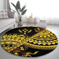 Kosrae Liberation Day Round Carpet Polynesian Floral Tattoo - Polynesian Pride