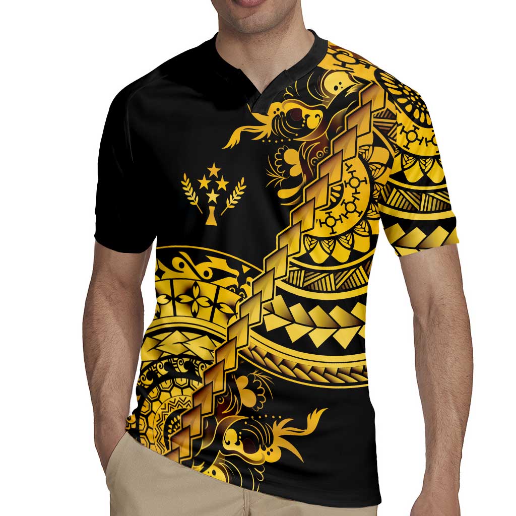 Kosrae Liberation Day Rugby Jersey Polynesian Floral Tattoo - Polynesian Pride