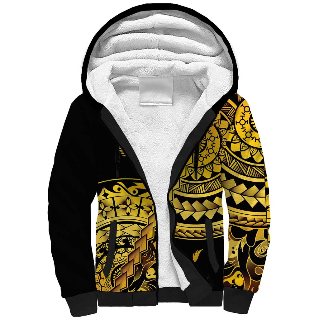 Kosrae Liberation Day Sherpa Hoodie Polynesian Floral Tattoo - Polynesian Pride