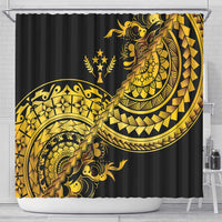 Kosrae Liberation Day Shower Curtain Polynesian Floral Tattoo - Polynesian Pride