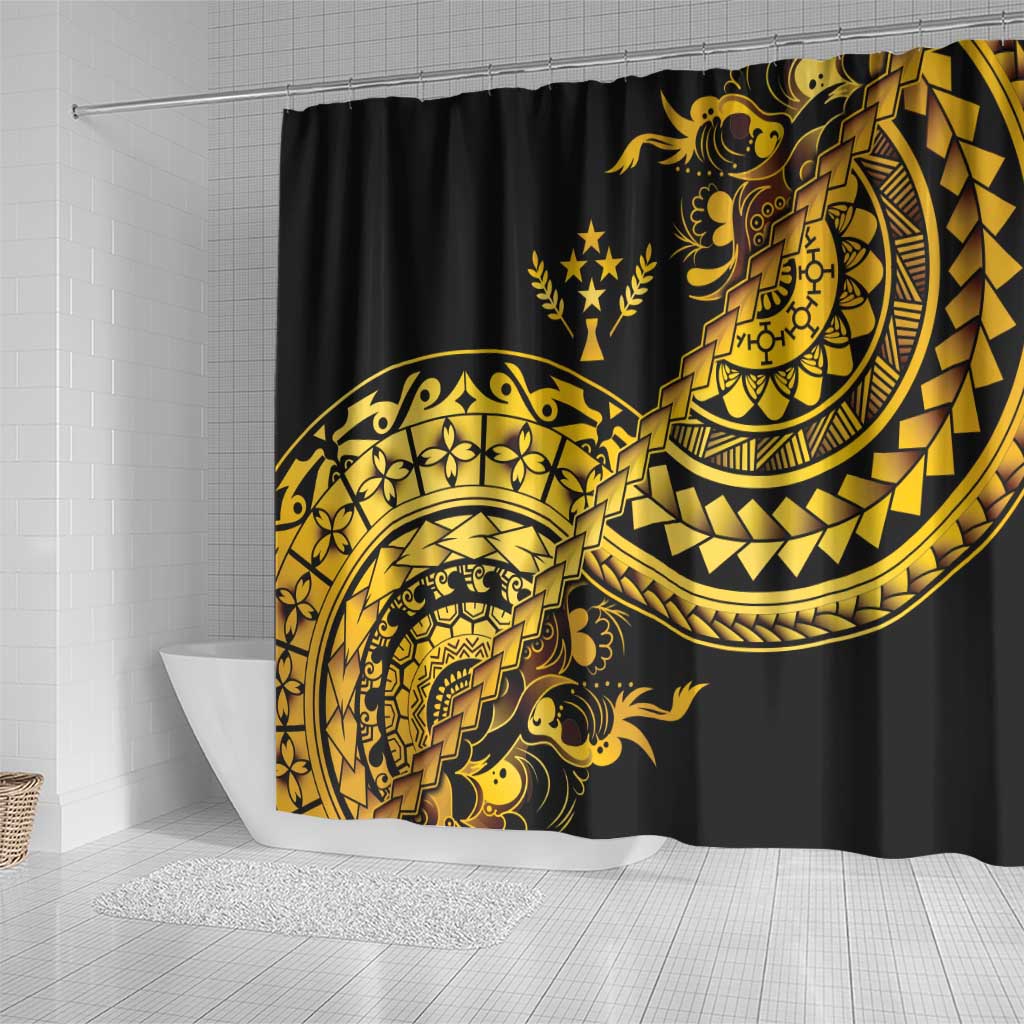 Kosrae Liberation Day Shower Curtain Polynesian Floral Tattoo - Polynesian Pride