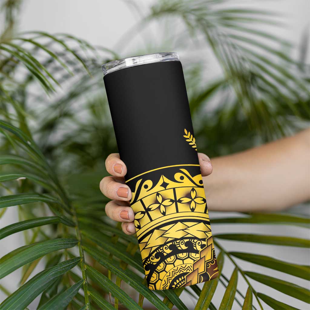 Kosrae Liberation Day Skinny Tumbler Polynesian Floral Tattoo - Polynesian Pride