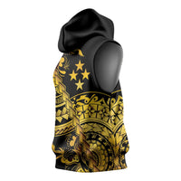 Kosrae Liberation Day Sleeveless Hoodie Polynesian Floral Tattoo - Polynesian Pride
