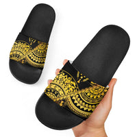 Kosrae Liberation Day Slide Sandals Polynesian Floral Tattoo - Polynesian Pride