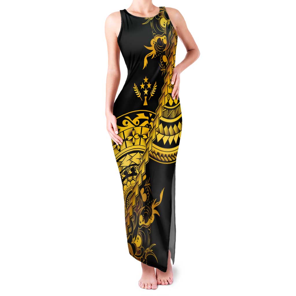 Kosrae Liberation Day Tank Maxi Dress Polynesian Floral Tattoo - Polynesian Pride
