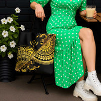 Kosrae Liberation Day Tote Bag Polynesian Floral Tattoo - Polynesian Pride