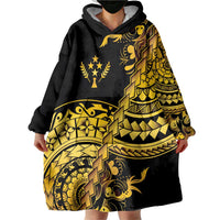 Kosrae Liberation Day Wearable Blanket Hoodie Polynesian Floral Tattoo - Polynesian Pride