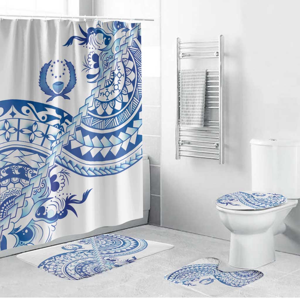 Pohnpei Liberation Day Bathroom Set Polynesian Floral Tattoo - Polynesian Pride