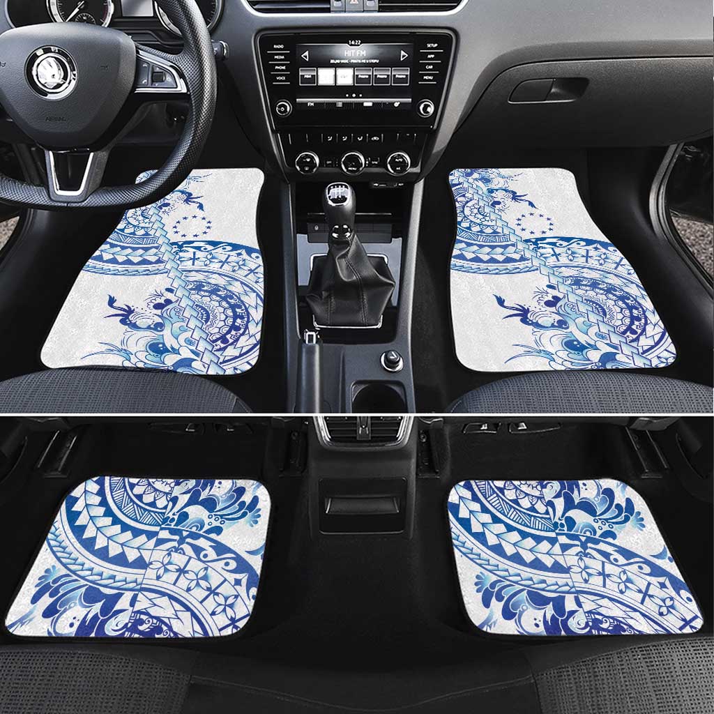 Pohnpei Liberation Day Car Mats Polynesian Floral Tattoo - Polynesian Pride