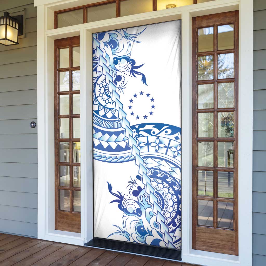 Pohnpei Liberation Day Door Cover Polynesian Floral Tattoo - Polynesian Pride