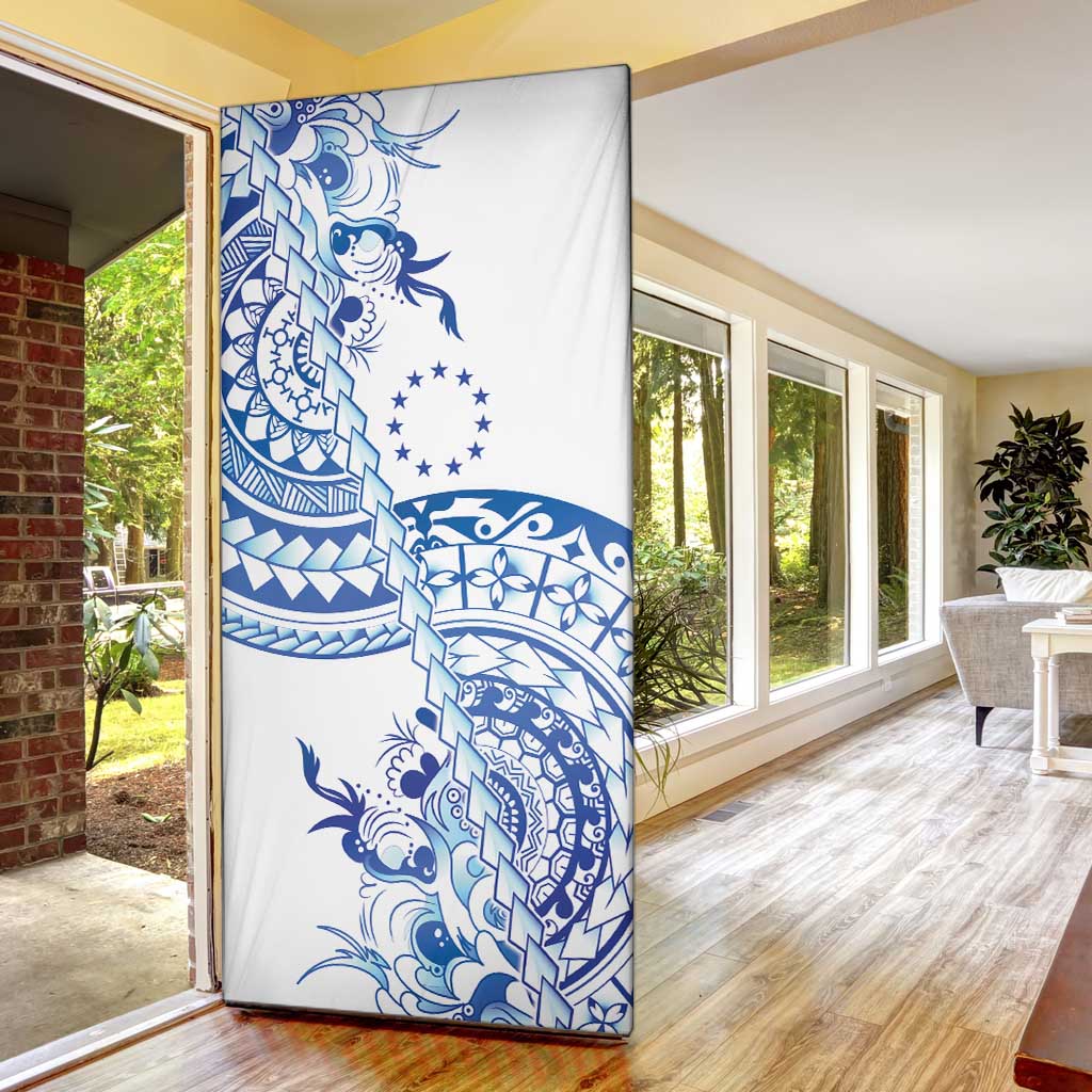 Pohnpei Liberation Day Door Cover Polynesian Floral Tattoo - Polynesian Pride