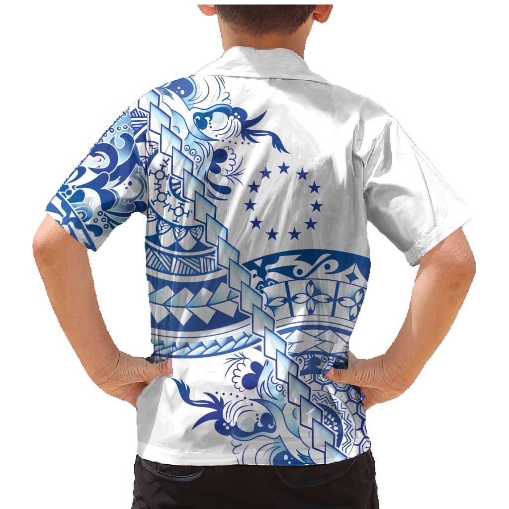 Pohnpei Liberation Day Family Matching Mermaid Dress and Hawaiian Shirt Polynesian Floral Tattoo - Polynesian Pride