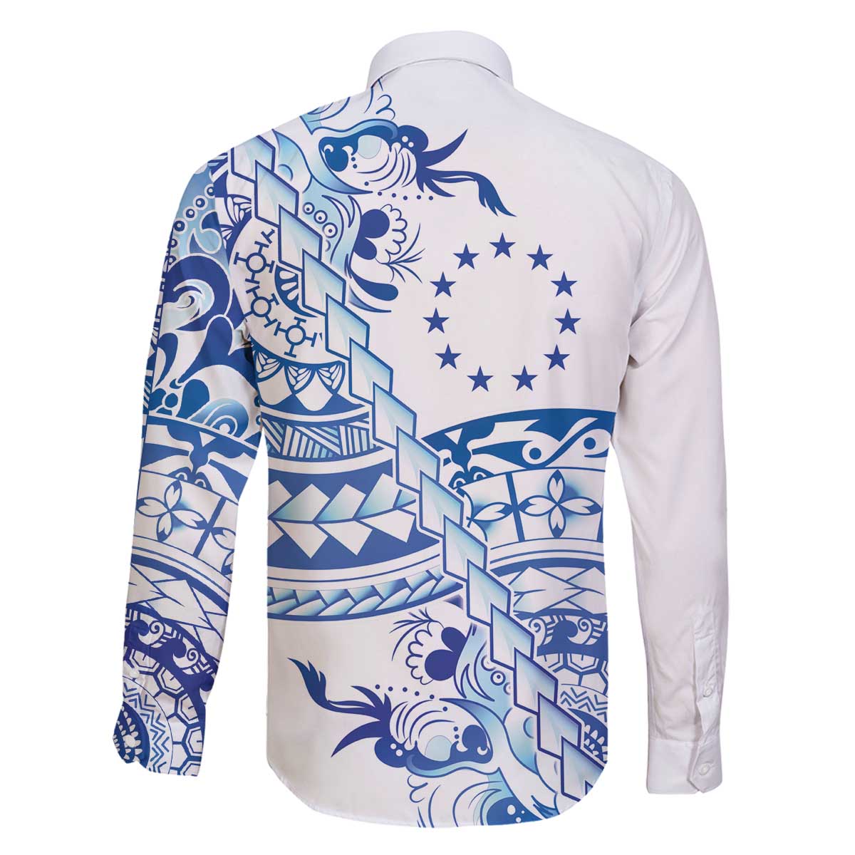 Pohnpei Liberation Day Family Matching Off The Shoulder Long Sleeve Dress and Hawaiian Shirt Polynesian Floral Tattoo - Polynesian Pride