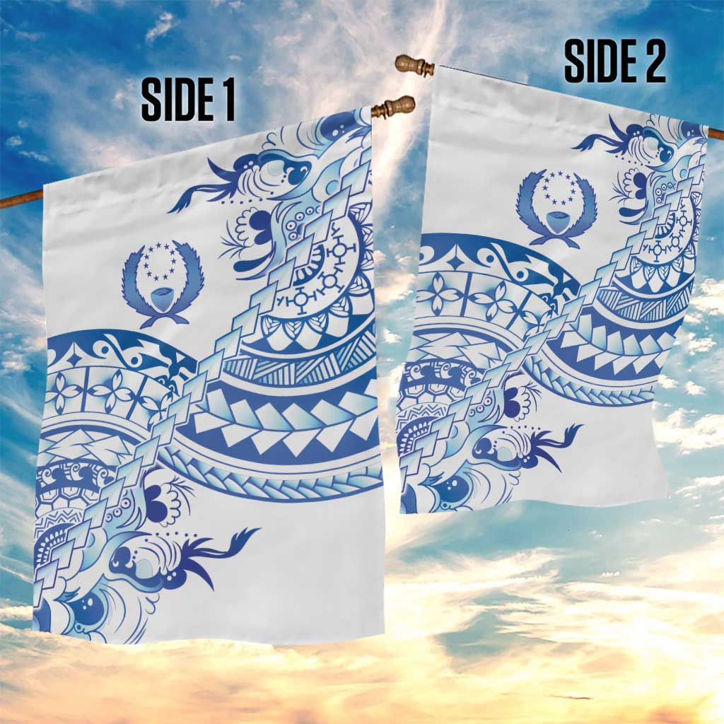 Pohnpei Liberation Day Garden Flag Polynesian Floral Tattoo - Polynesian Pride