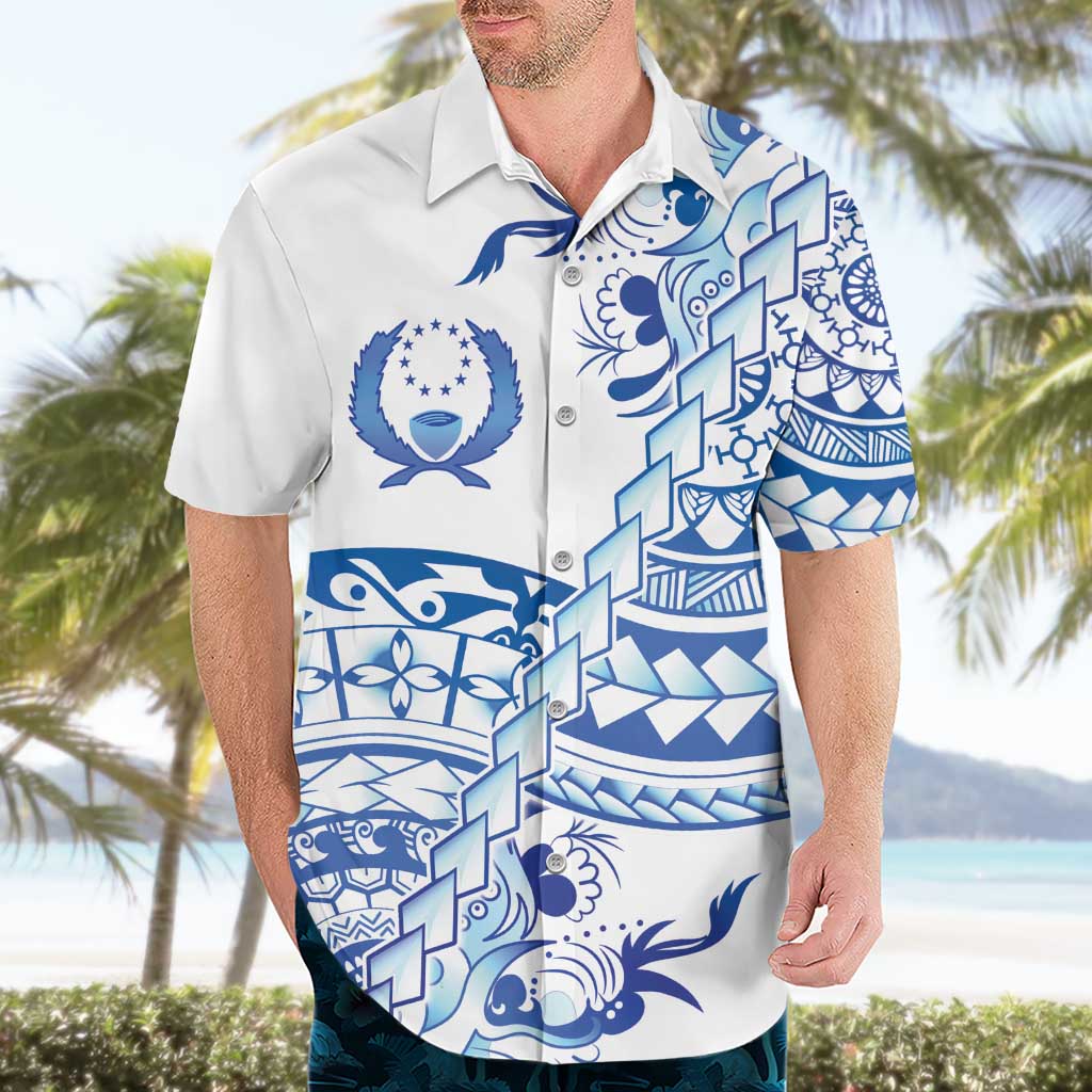 Pohnpei Liberation Day Hawaiian Shirt Polynesian Floral Tattoo - Polynesian Pride