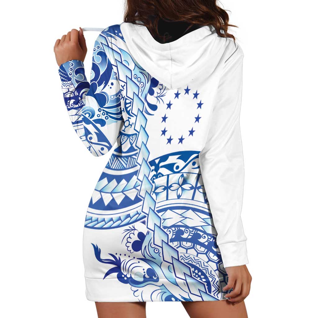 Pohnpei Liberation Day Hoodie Dress Polynesian Floral Tattoo - Polynesian Pride