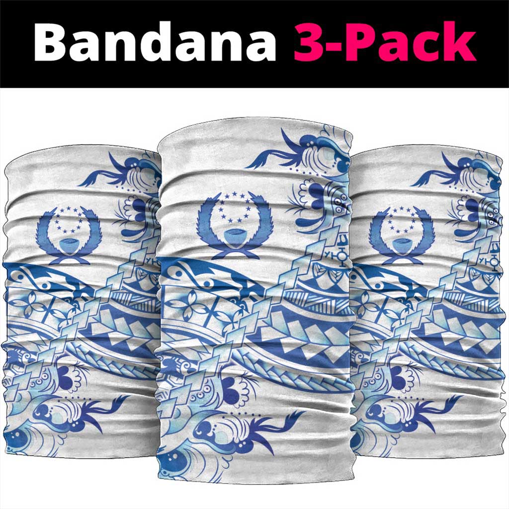 Pohnpei Liberation Day Neck Gaiter Polynesian Floral Tattoo LT05