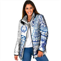 Pohnpei Liberation Day Padded Jacket Polynesian Floral Tattoo - Polynesian Pride