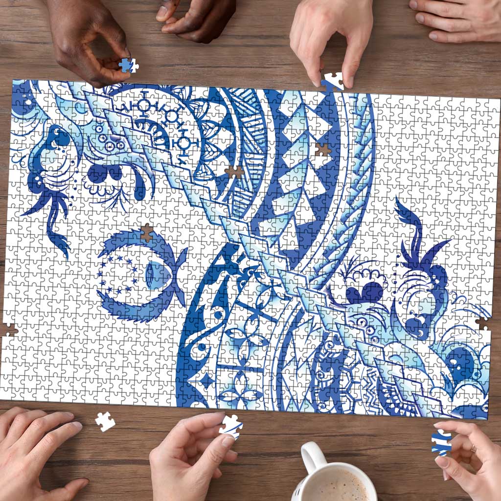 Pohnpei Liberation Day Puzzle Polynesian Floral Tattoo - Polynesian Pride