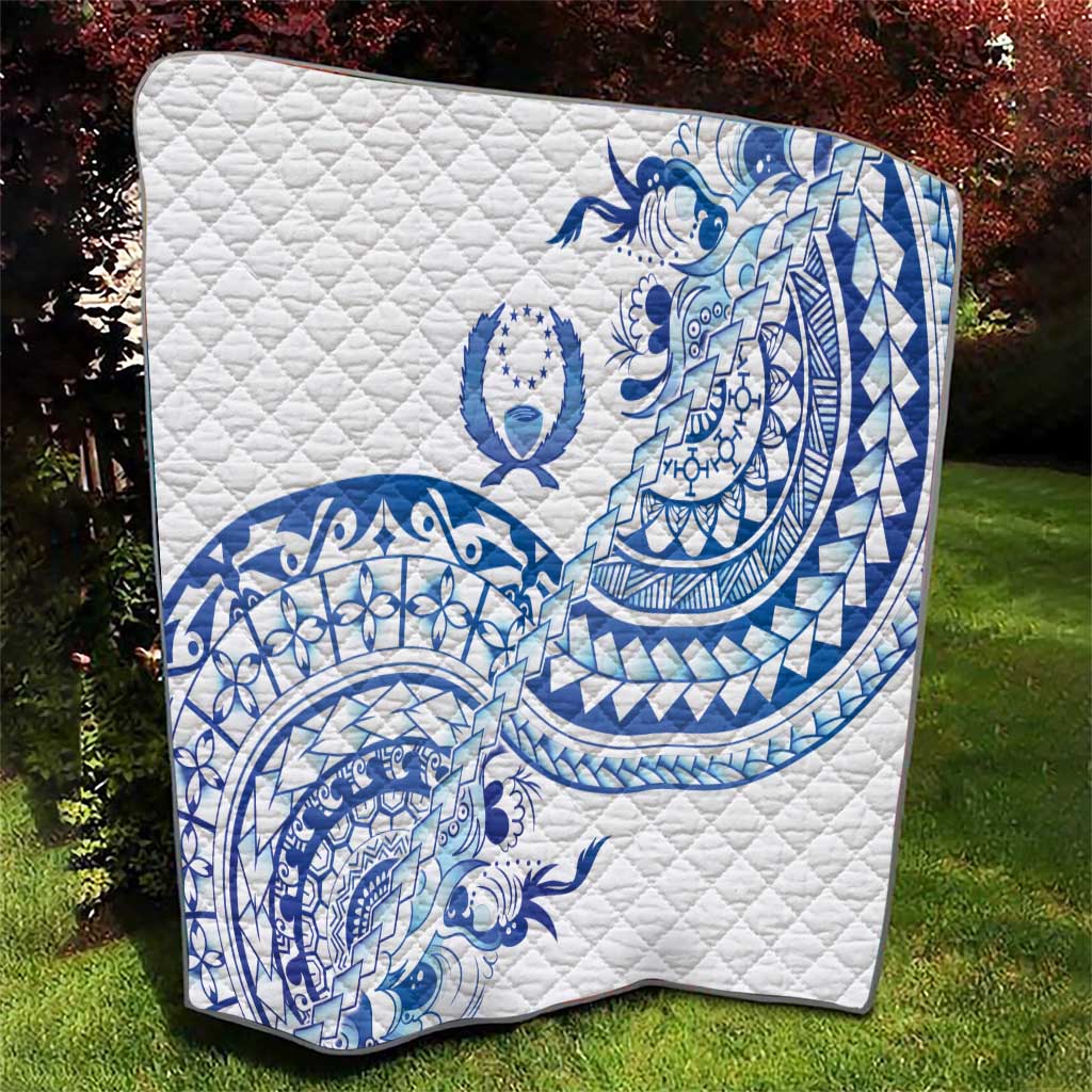 Pohnpei Liberation Day Quilt Polynesian Floral Tattoo - Polynesian Pride