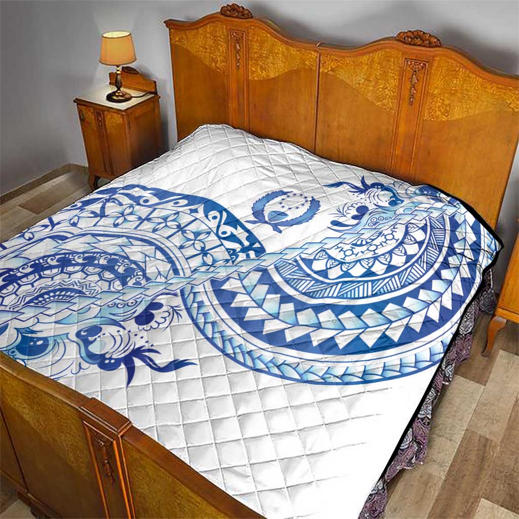 Pohnpei Liberation Day Quilt Polynesian Floral Tattoo - Polynesian Pride