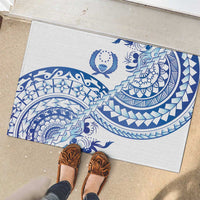 Pohnpei Liberation Day Rubber Doormat Polynesian Floral Tattoo - Polynesian Pride