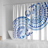 Pohnpei Liberation Day Shower Curtain Polynesian Floral Tattoo - Polynesian Pride