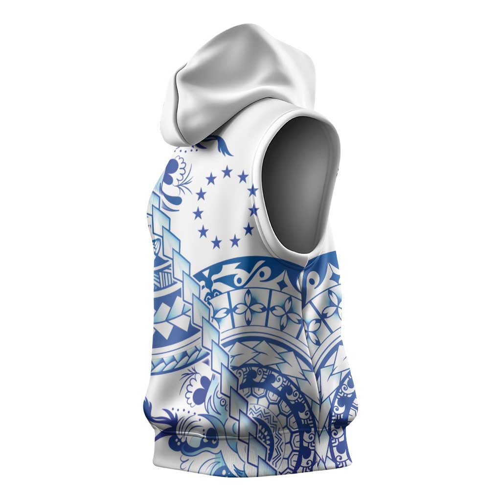 Pohnpei Liberation Day Sleeveless Hoodie Polynesian Floral Tattoo - Polynesian Pride