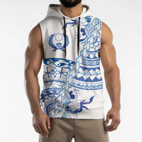 Pohnpei Liberation Day Sleeveless Hoodie Polynesian Floral Tattoo - Polynesian Pride