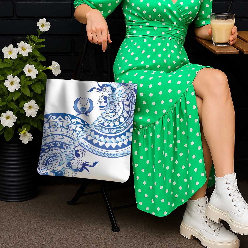 Pohnpei Liberation Day Tote Bag Polynesian Floral Tattoo - Polynesian Pride