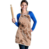 Hawaii Brown Hibiscus Pikake Lei Apron - Polynesian Pride