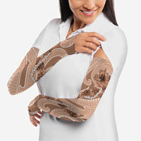 Hawaii Brown Hibiscus Pikake Lei Arm Sleeves - Polynesian Pride