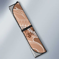 Hawaii Brown Hibiscus Pikake Lei Auto Sun Shade - Polynesian Pride